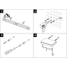 Бумагодержатель LEMARKGLASS LINE с полкой, чёрный/чёрное стекло