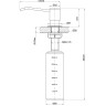 Дозатор LEMARK EXPERT LM8201PAN для жидких моющих средств врезной, антрацит