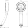 Душевая лейка LEMARK LM8118C, 101 мм
