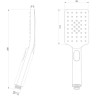 Душевая лейка LEMARK LM8123BL, 115 мм