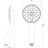 Душевая лейка LEMARK LM8121C, 121 мм