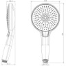 Душевая лейка LEMARK LM8117C, 124 мм