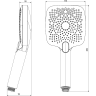 Душевая лейка LEMARK LM8129C 3-функциональная, хром