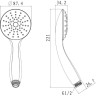 Душевая лейка LEMARK LM8119C, 87,4 мм
