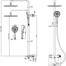 Душевая система LEMARK BELUGA LMF-8025B-BRLG