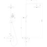 Душевая система LEMARK BRONX LM3760BL, 226 мм