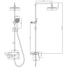Душевая система LEMARK BRONX LM3762GM, 226 мм