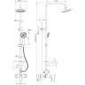 Душевая система LEMARK LINARA LM0460C, 250 мм