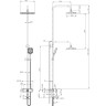 Душевая система LEMARK PRIZMA LM3962C, 300х200 мм