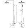 Душевая система LEMARK URSUS LM7262BL, 300х200 мм