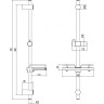 Душевая стойка LEMARK BRONX LM3775GM, 679 мм