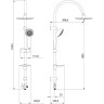 Душевой гарнитур LEMARK LM8801C с лейкой 