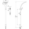 Душевой гарнитур LEMARK LM8807C с лейкой 