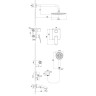 Душевой комплект LEMARK BRONX LM3722BL, 226 мм