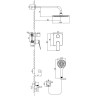 Душевой комплект LEMARK BRONX LM3729BL, 226 мм