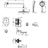 Душевой комплект LEMARK ORTUS LM11322C