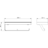 Двойной держатель для туалетной бумаги LEMARK GLASS LINE с полкой, хром/белое стекло