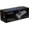 Ершик для унитаза LEMARK GLASS LINE с держателем и полкой, хром/белое стекло
