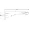 Излив для ванны LEMARK LM5981CW, 164 мм
