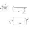 Излив для ванны LEMARK LM4981CW, 167 мм