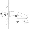 Излив LEMARK LM3781BL встраиваемый, 162 мм, для LM3722BL, LM3729BL, черный