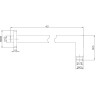 Кронштейн LEMARK LM5887C для верхнего душа, 379 мм