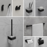 Крючок двойной LEMARK SMOOTH LINE для полотенец, чёрный