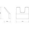 Крючок двойной LEMARK SMOOTH LINE для полотенец, чёрный