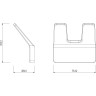 Крючок двойной LEMARK SMOOTH LINE для полотенец, графит
