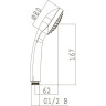 Лейка душевая LEMARK LM0211C 1-функциональная