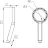 Лейка душевая LEMARK LM0820C 1-функциональная