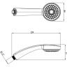 Лейка душевая LEMARK LM8010C 1-функциональная