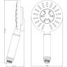 Лейка душевая LEMARK LM0713C 3-функциональная