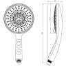 Лейка душевая LEMARK LM0814C 6-функциональная