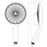Лейка душевая LEMARK LM0816C 6-функциональная
