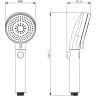 Лейка душевая LEMARK LM0818СW 4-функциональная