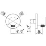 Подключение для душевого шланга LEMARK LM4383C для LM4322C, LM4922CW, LM7822C, LM7829C, хром