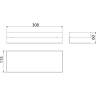 Полка для душа прямая LEMARK SHELF LINE 300 мм черный