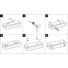 Полка для душа прямая LEMARK SHELF LINE 300 мм черный