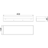 Полка для душа прямая LEMARK SHELF LINE 400 мм графит
