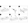 Полка для душа прямая LEMARK SHELF LINE 400 мм графит