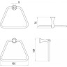 Полотенцедержатель LEMARK STANDARD кольцо, хром