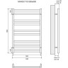 Полотенцесушитель электрический LEMARK MARS LM35810E П10 500x800