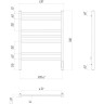 Полотенцесушитель электрический LEMARK MELANGE П7 LM49707Z 700х500 ТЭН правый