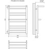 Полотенцесушитель электрический LEMARK PRAMEN LM33810E П10 500x800