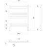 Полотенцесушитель электрический LEMARK UNIT П7 LM45707Z 700х500 ТЭН правый