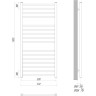 Полотенцесушитель электрический LEMARK URSUS LM72116EBL П16 500x1100 левый/правый черный