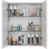 Шкаф LEMARK COMBI 60 см подвесной, 2-х дверный, белый глянец