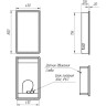 Шкаф зеркальный LEMARK ELEMENT 45х80 см 1 дверный, петли справа, с подсветкой, с розеткой, белый глянец