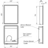 Шкаф зеркальный LEMARK ELEMENT 60х80 см 1 дверный, петли справа, с подсветкой, с розеткой, белый глянец